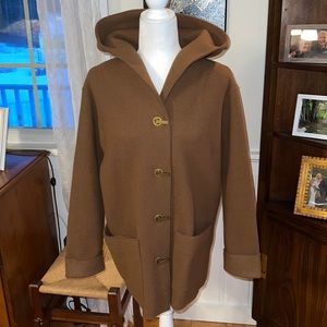 Jones New York Brown Hooded Coat